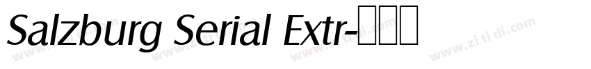Salzburg Serial Extr字体转换